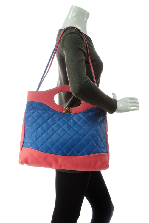 31 Shopping Bag - Blue/Coral