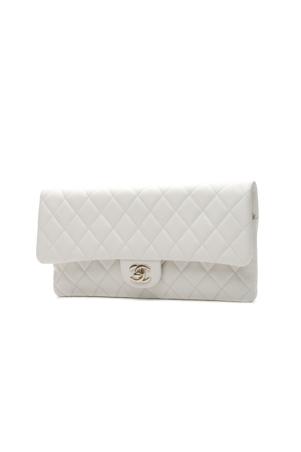 Classic Flap Clutch Bag - White