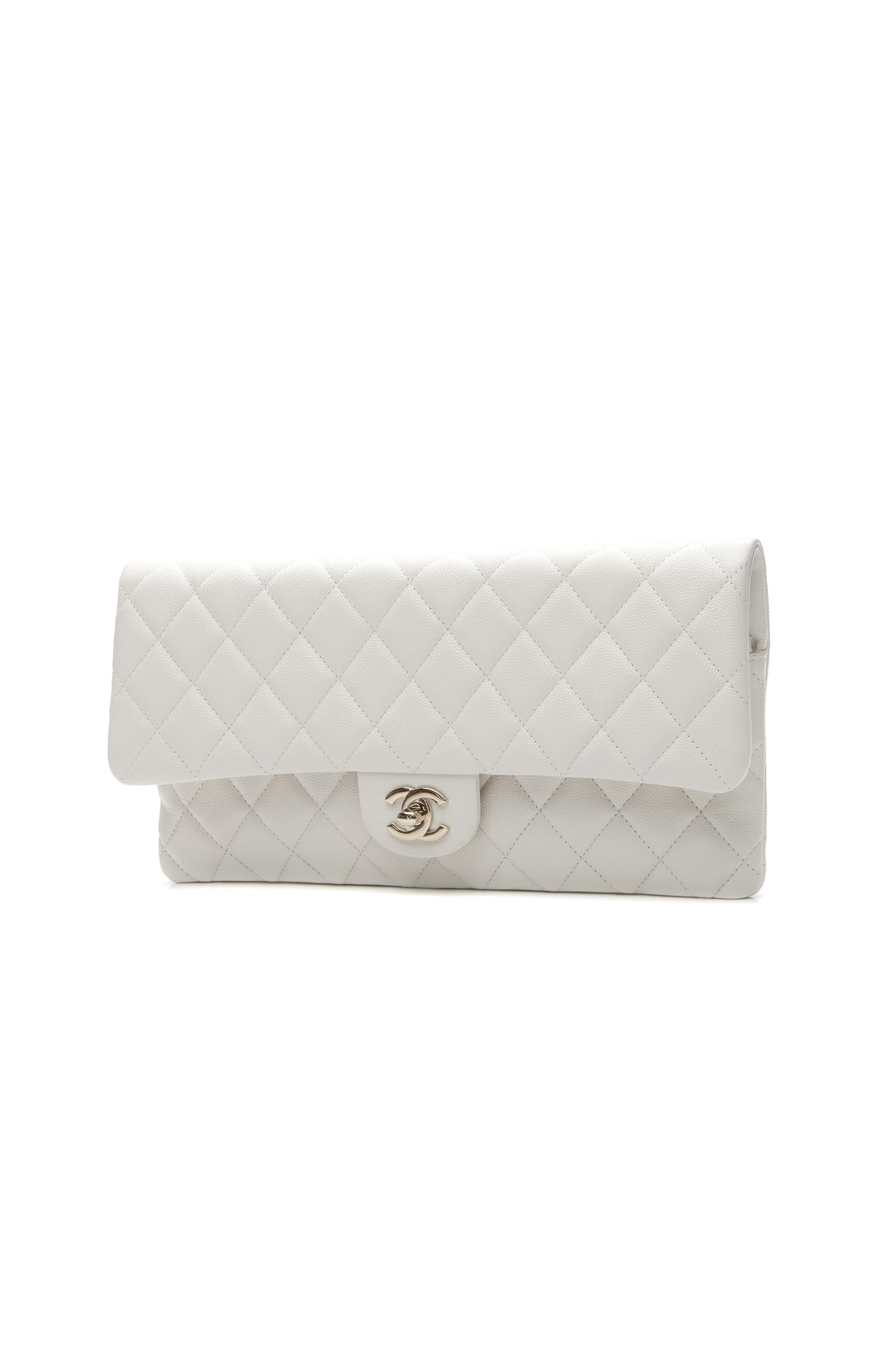 Classic Flap Clutch Bag - White