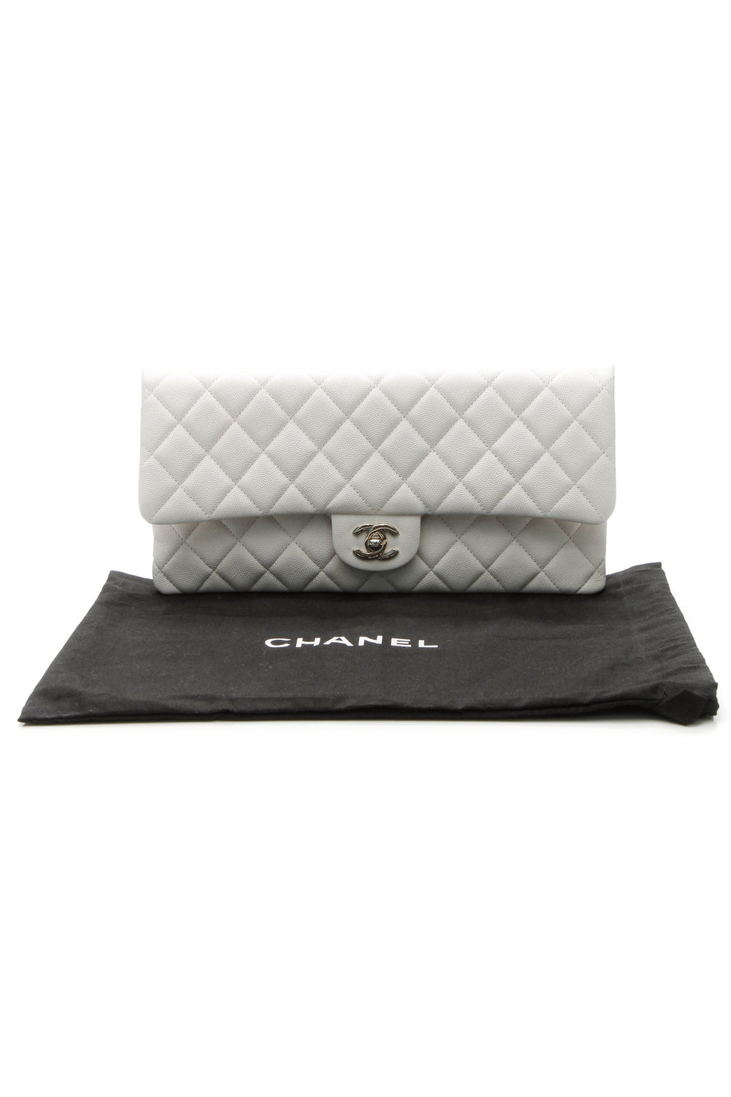 Classic Flap Clutch Bag - White