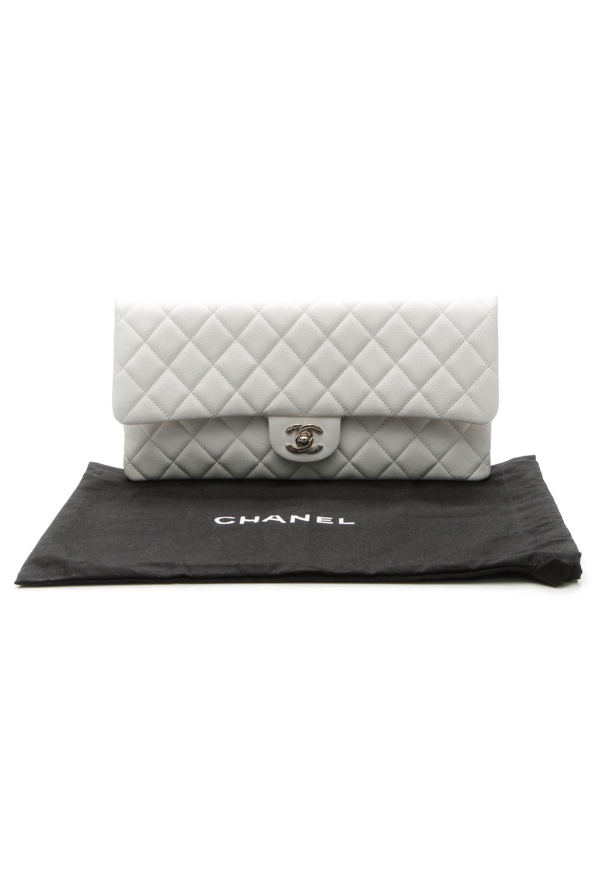 Classic Flap Clutch Bag - White