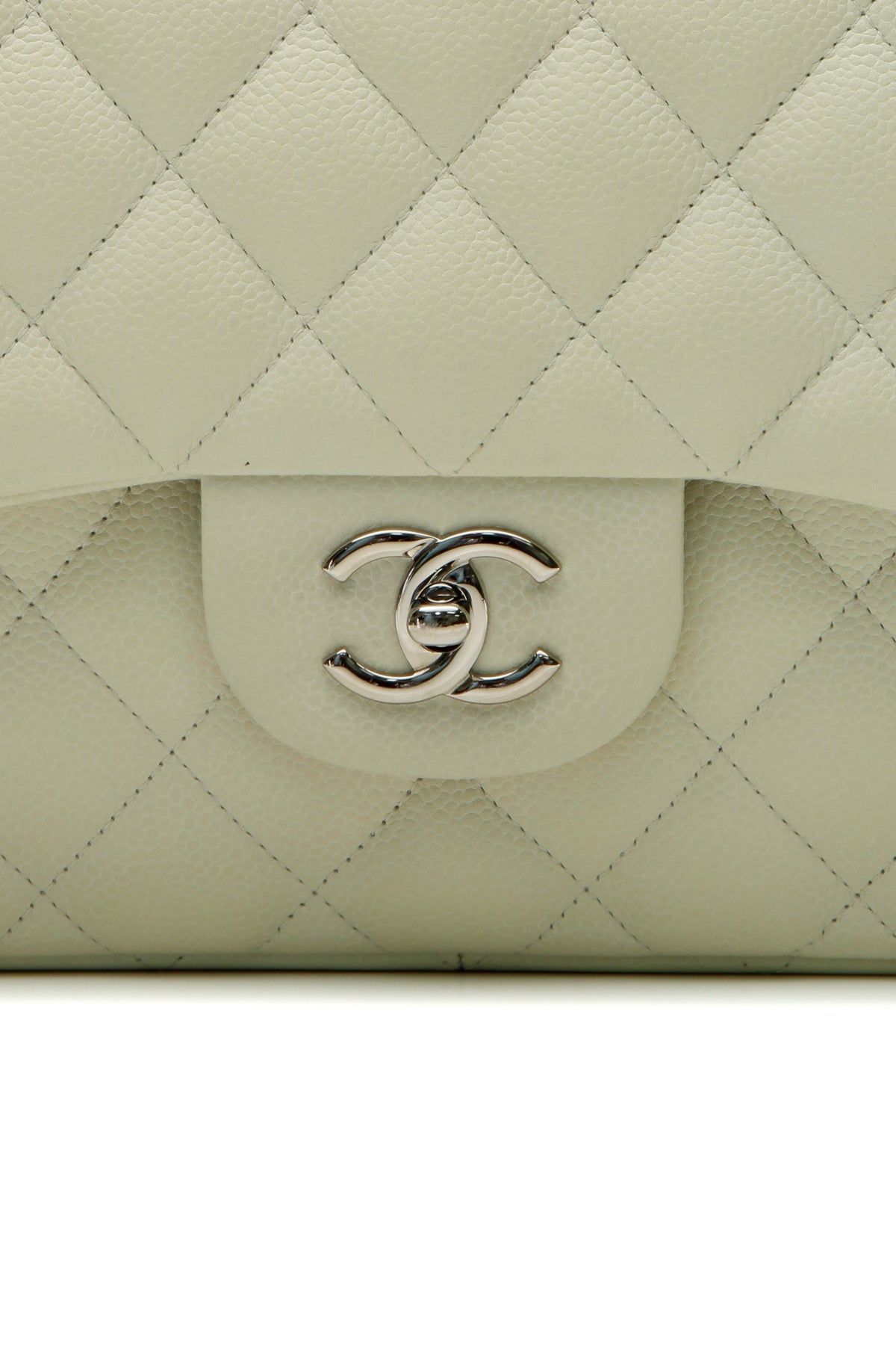 Classic Jumbo Double Flap Bag - Ivory