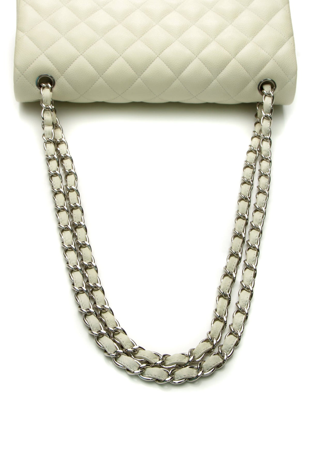 Classic Jumbo Double Flap Bag - Ivory