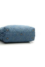 Quilted Denim Hobo Bag - Light Blue