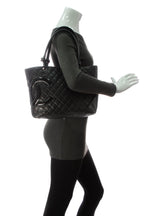 Cambon Large Tote Bag - Black