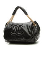 Rock & Chain Accordion Bag - Black
