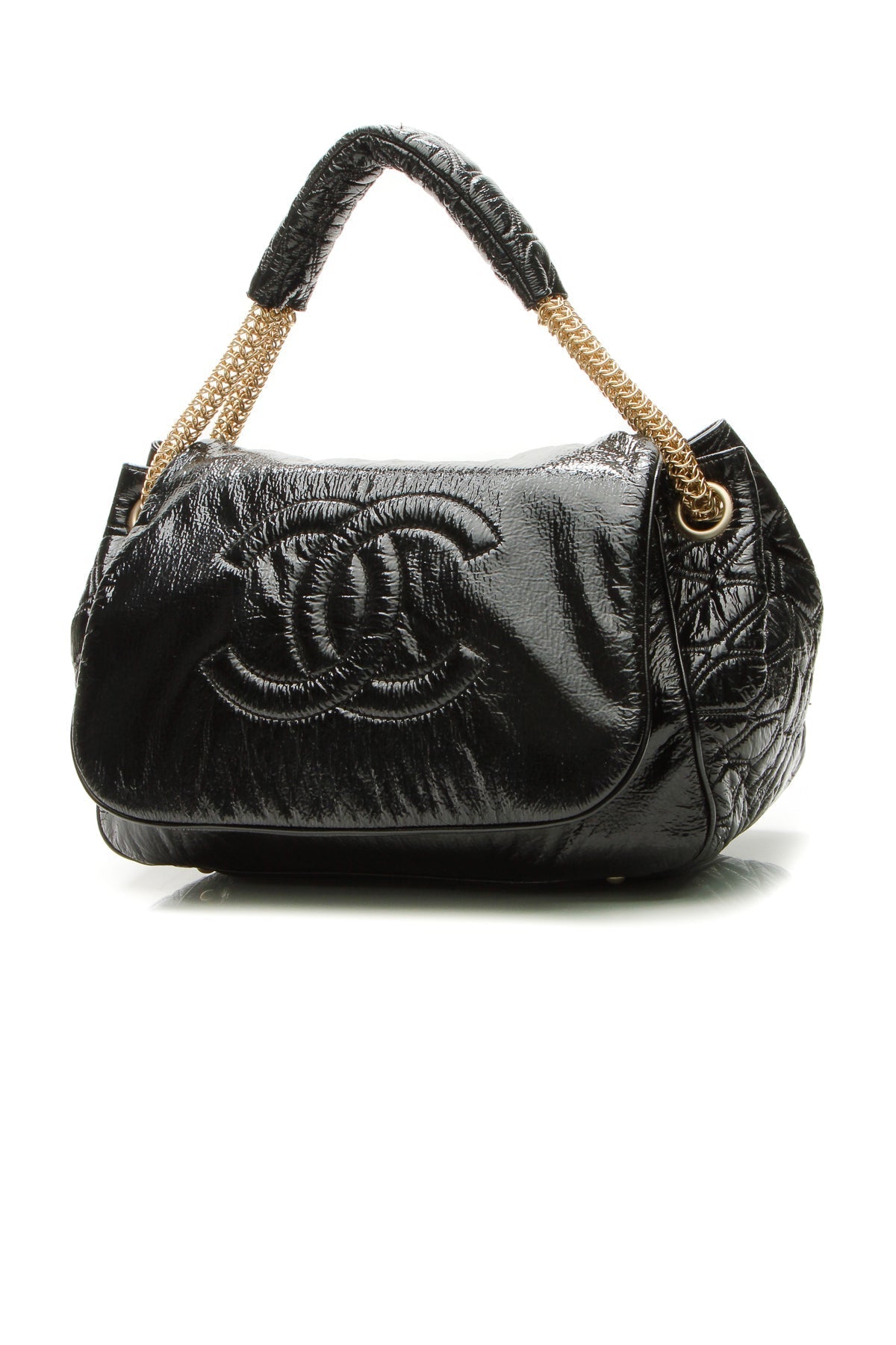 Rock & Chain Accordion Bag - Black