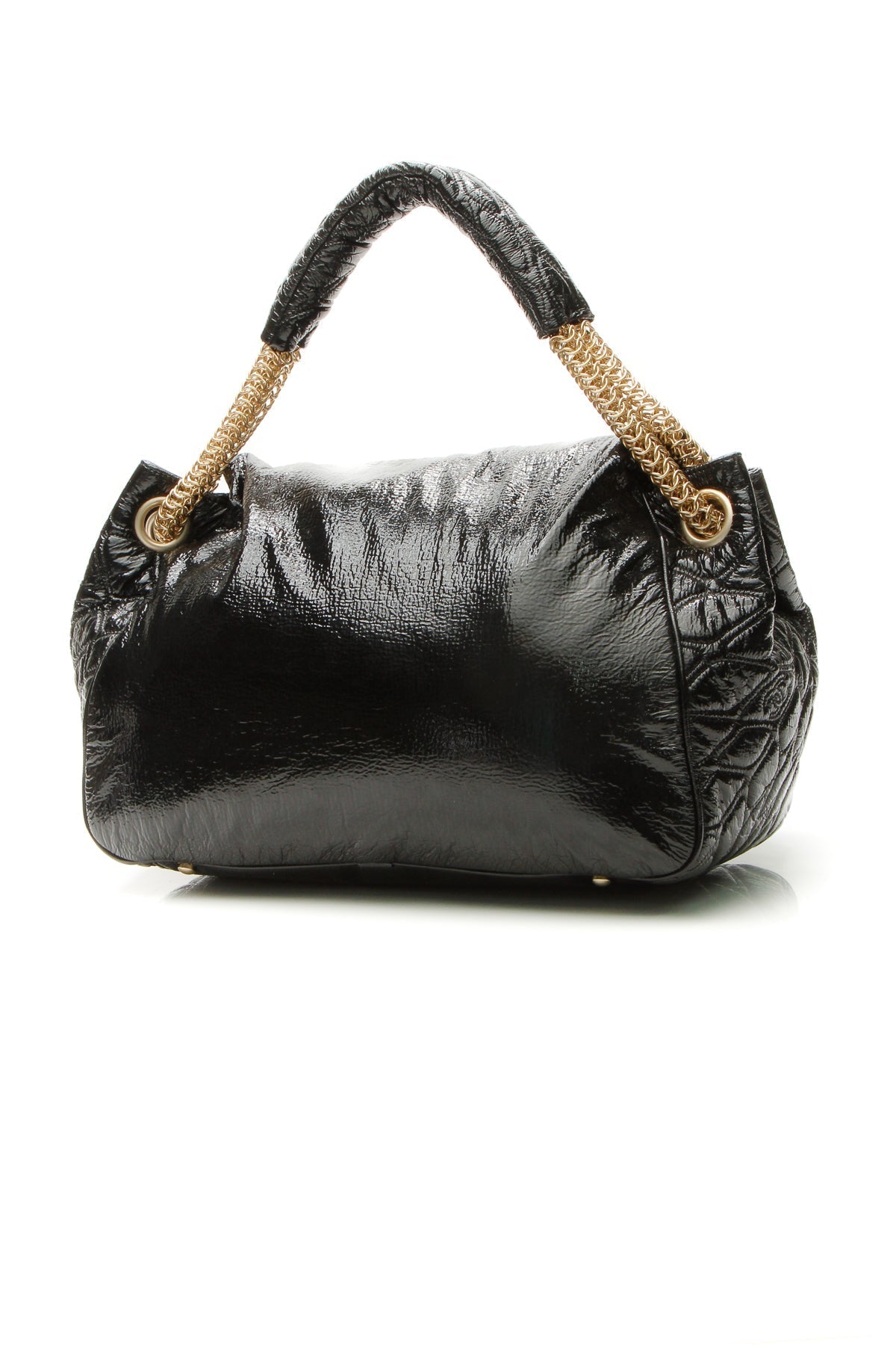 Rock & Chain Accordion Bag - Black