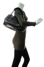 Rock & Chain Accordion Bag - Black