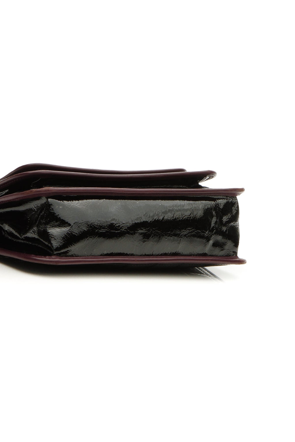 Chocolate Bar Medium Flap Bag - Black/Bordeaux