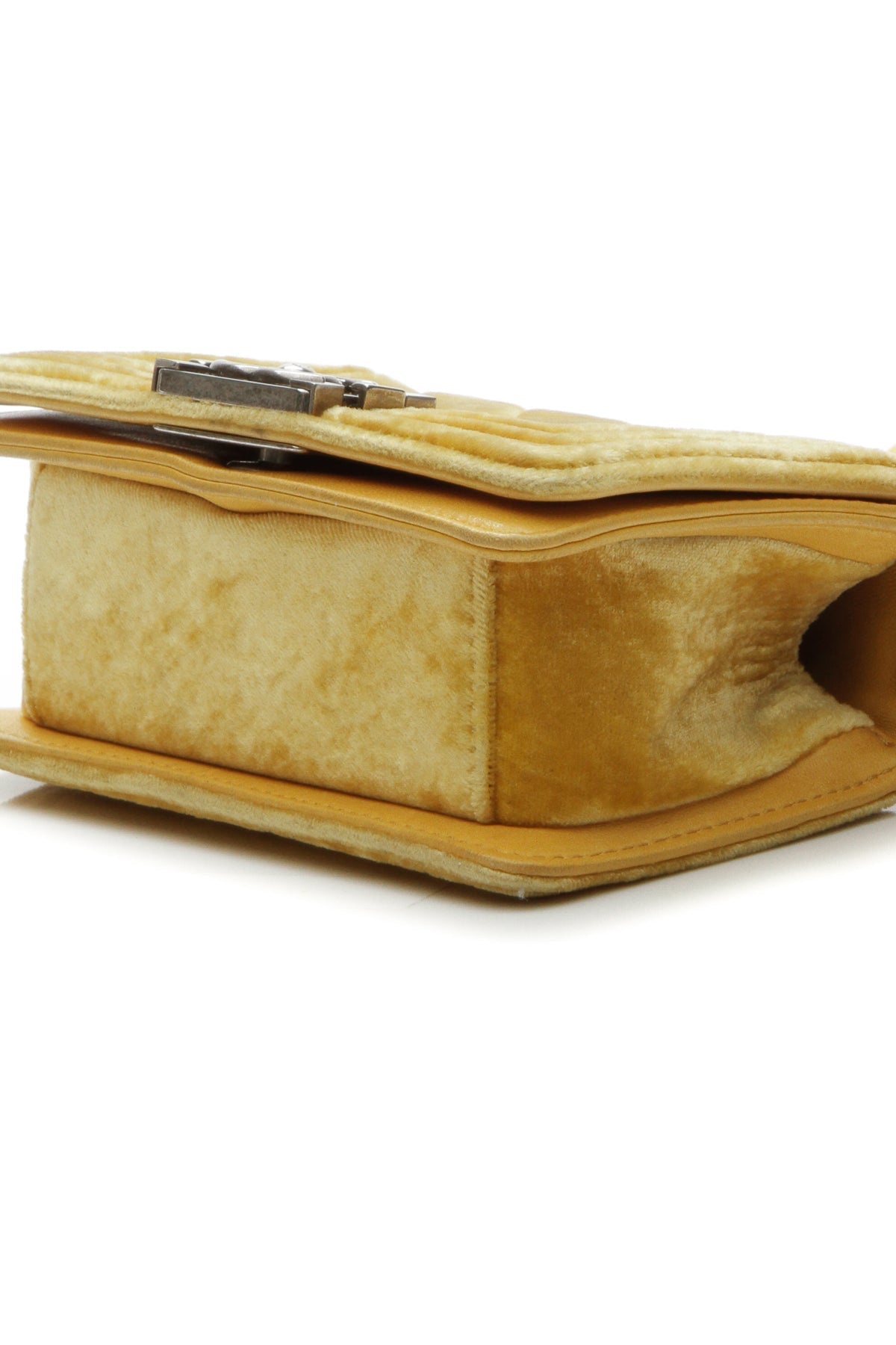 Velvet Mini Boy Bag - Yellow