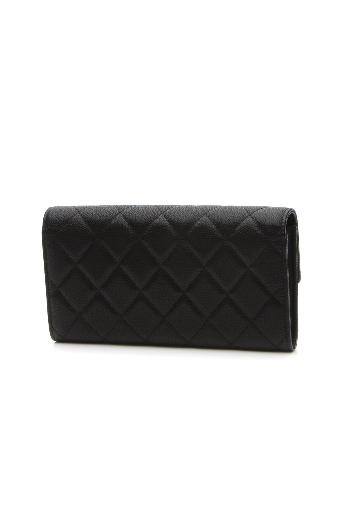 Golden Class Large Flap Wallet - Black