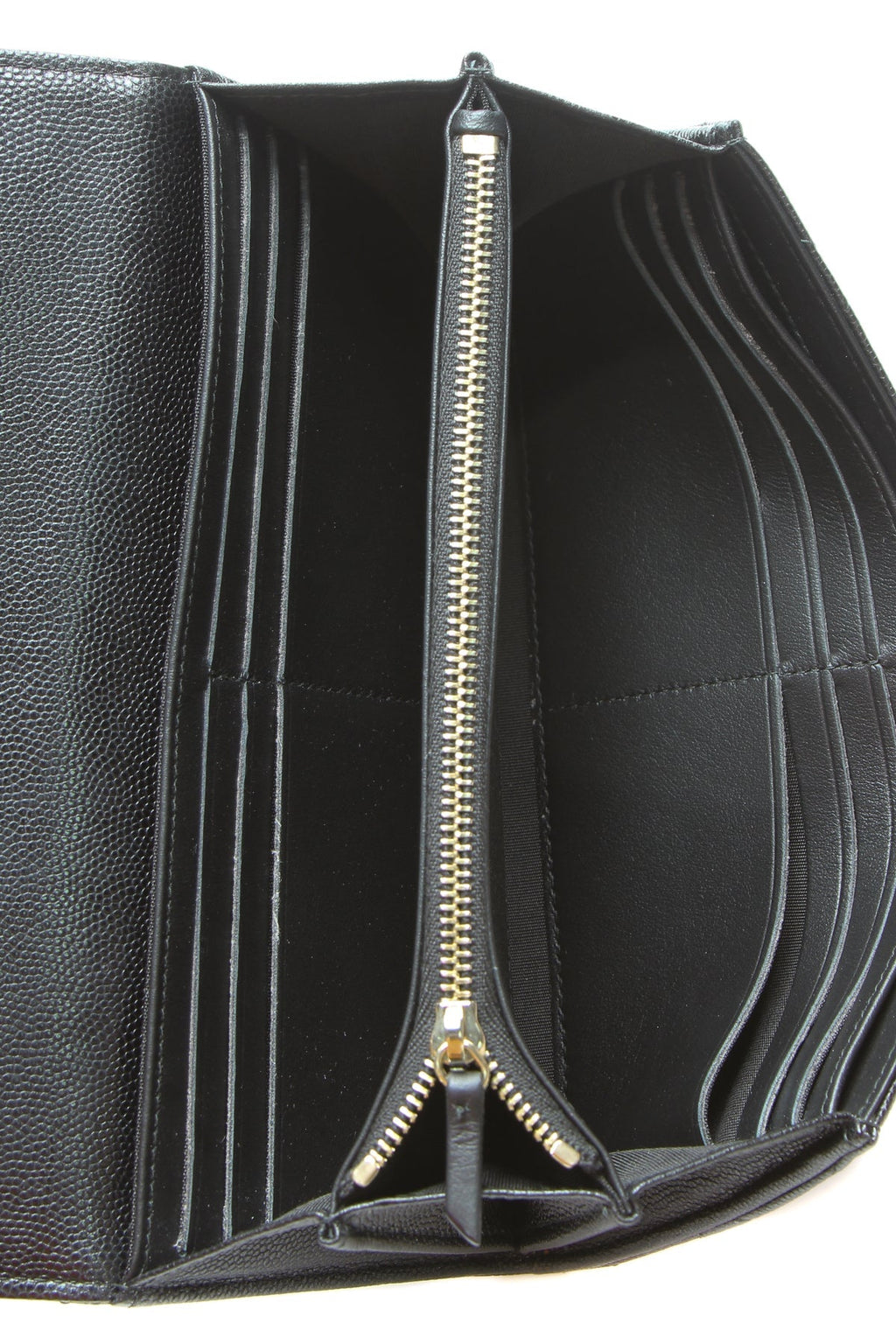 Golden Class Large Flap Wallet - Black