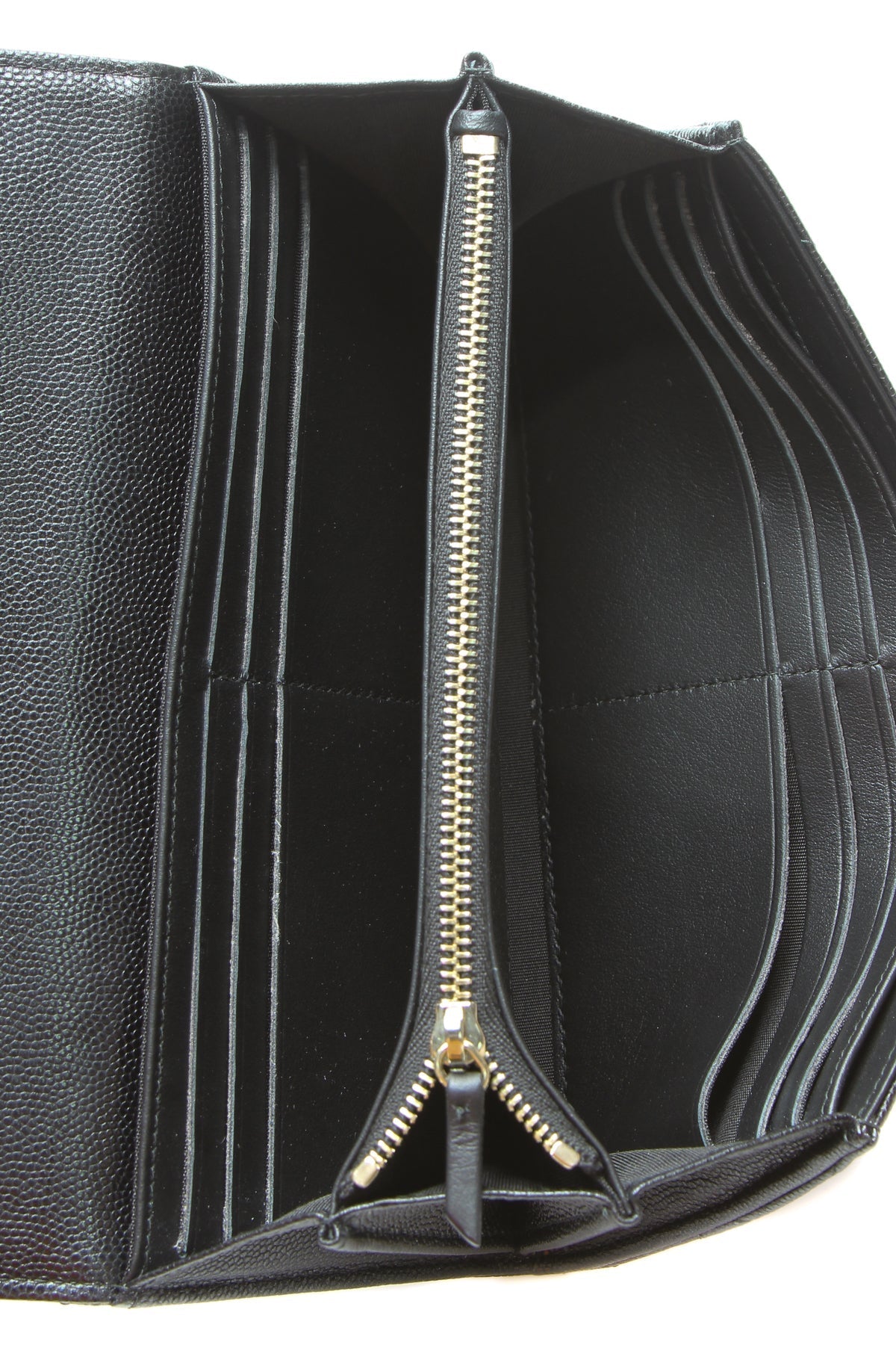 Golden Class Large Flap Wallet - Black