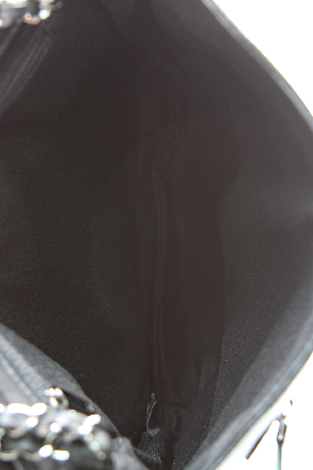 Diamond Stitch Large Messenger Bag - Black