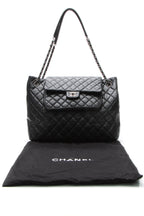 Paris-Edinburgh Flap Pocket Tote Bag - Black