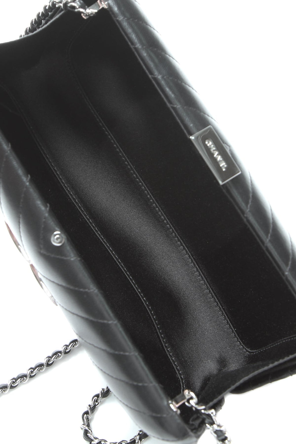 Chain Fringe Evening Bag - Black
