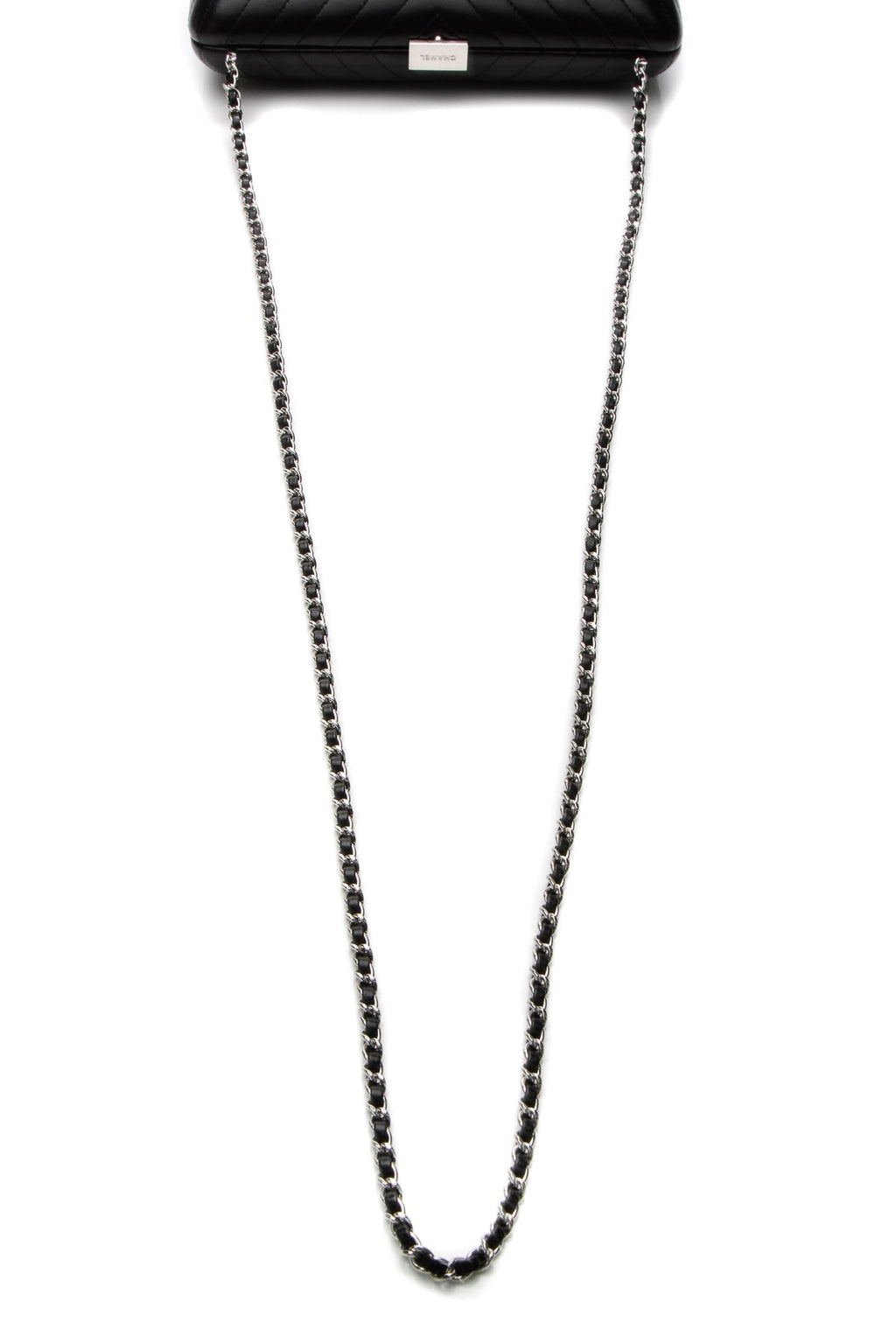 Chain Fringe Evening Bag - Black