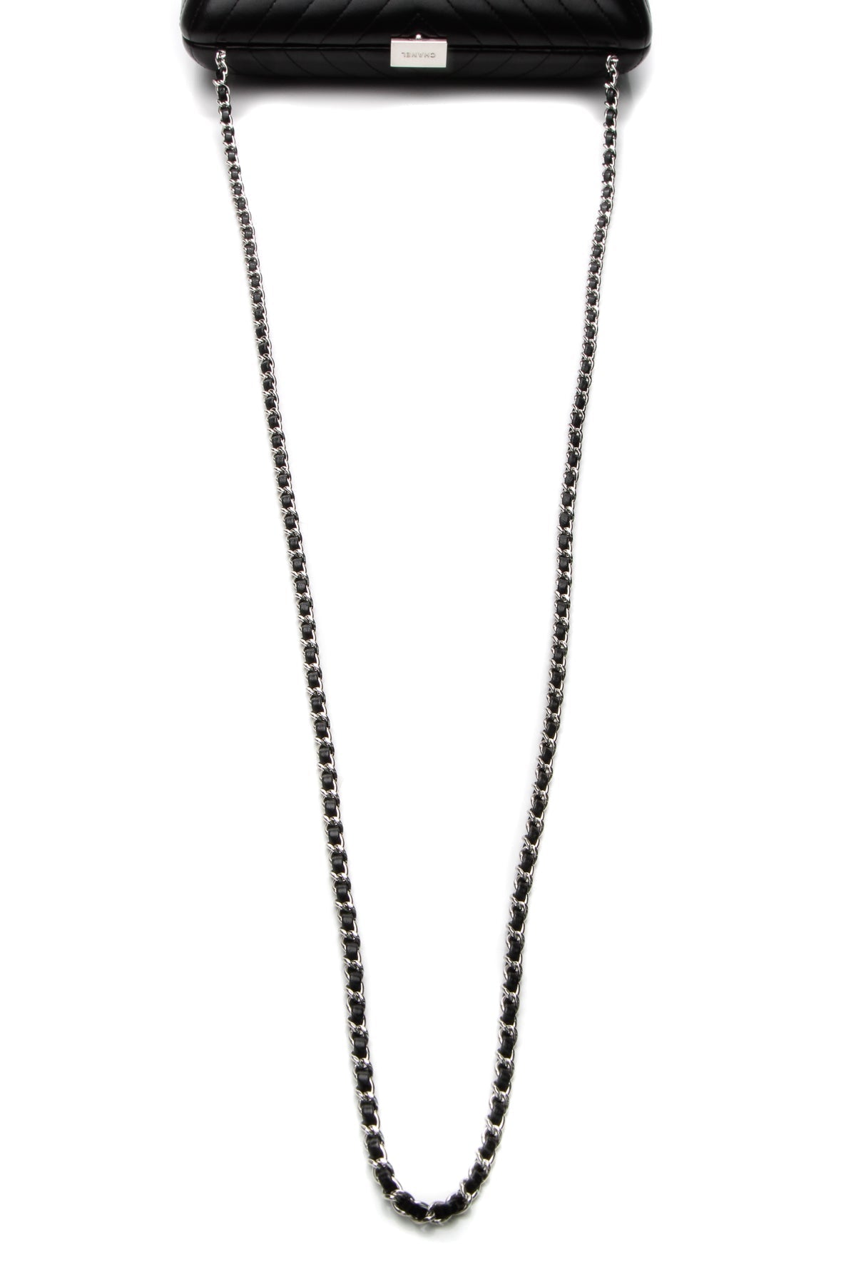 Chain Fringe Evening Bag - Black