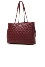 Classic Large Shopping Tote Bag - Burgundy