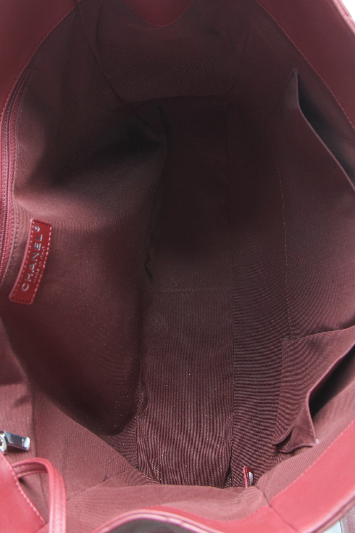 Classic Large Shopping Tote Bag - Burgundy