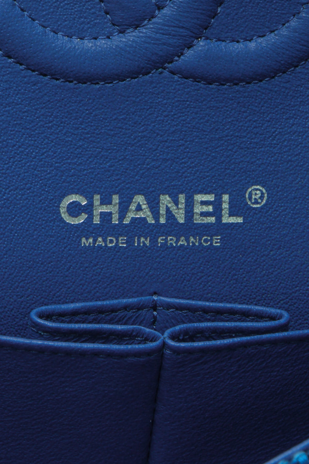 Tweed Classic Medium Double Flap Bag - Blue