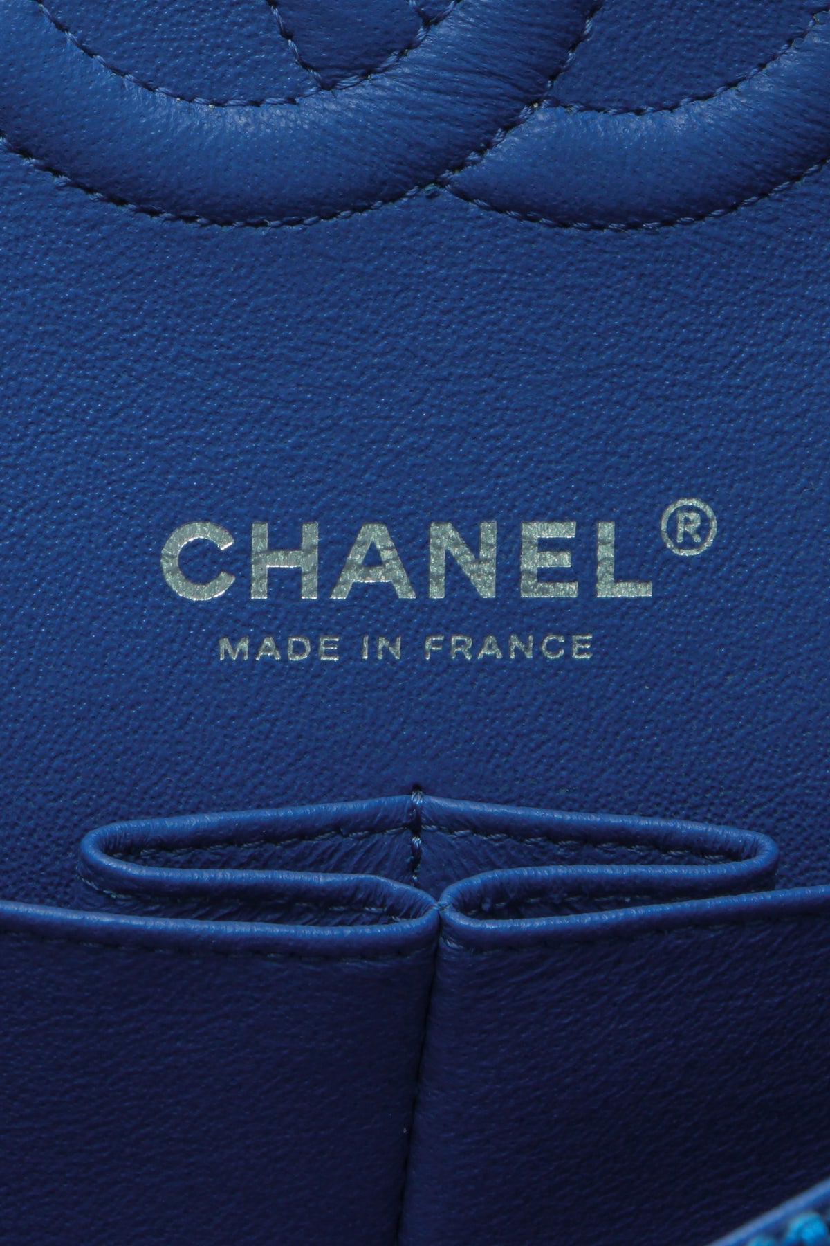 Tweed Classic Medium Double Flap Bag - Blue