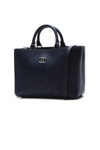 Bi-Color Medium Shopping Bag - Navy/Black