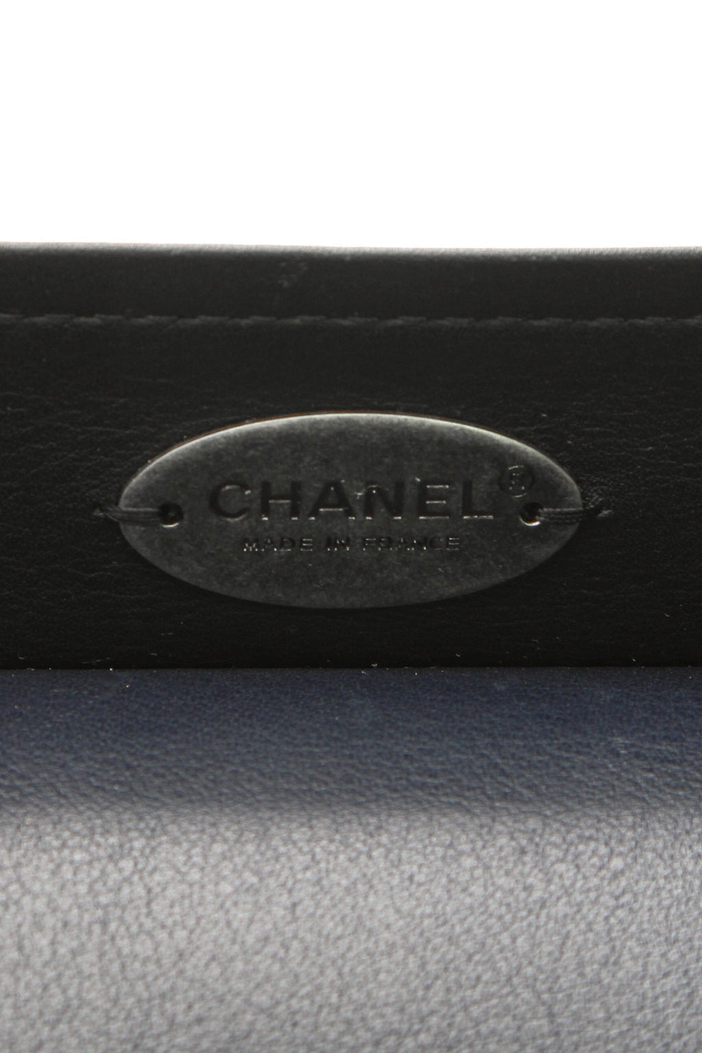 Bi-Color Medium Shopping Bag - Navy/Black