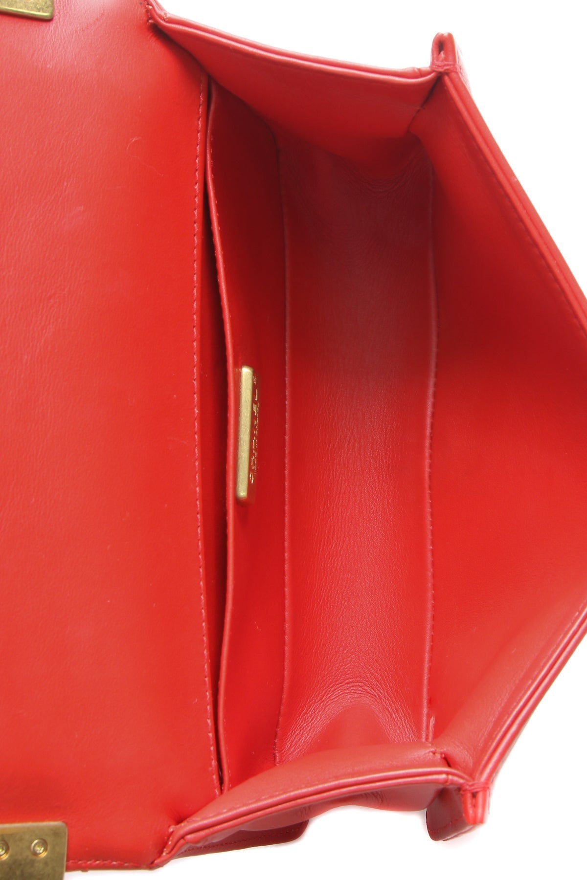 Shiny Python Small Boy Bag - Red