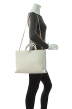 Large Shopping Tote Bag - White