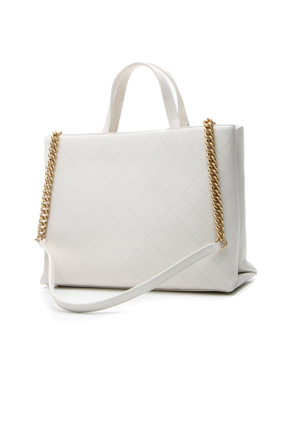Large Shopping Tote Bag - White