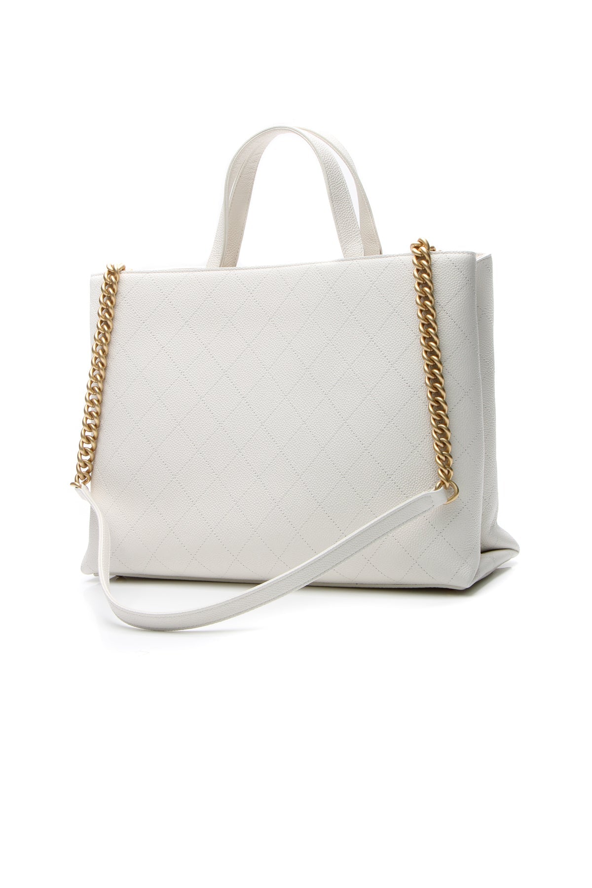 Large Shopping Tote Bag - White