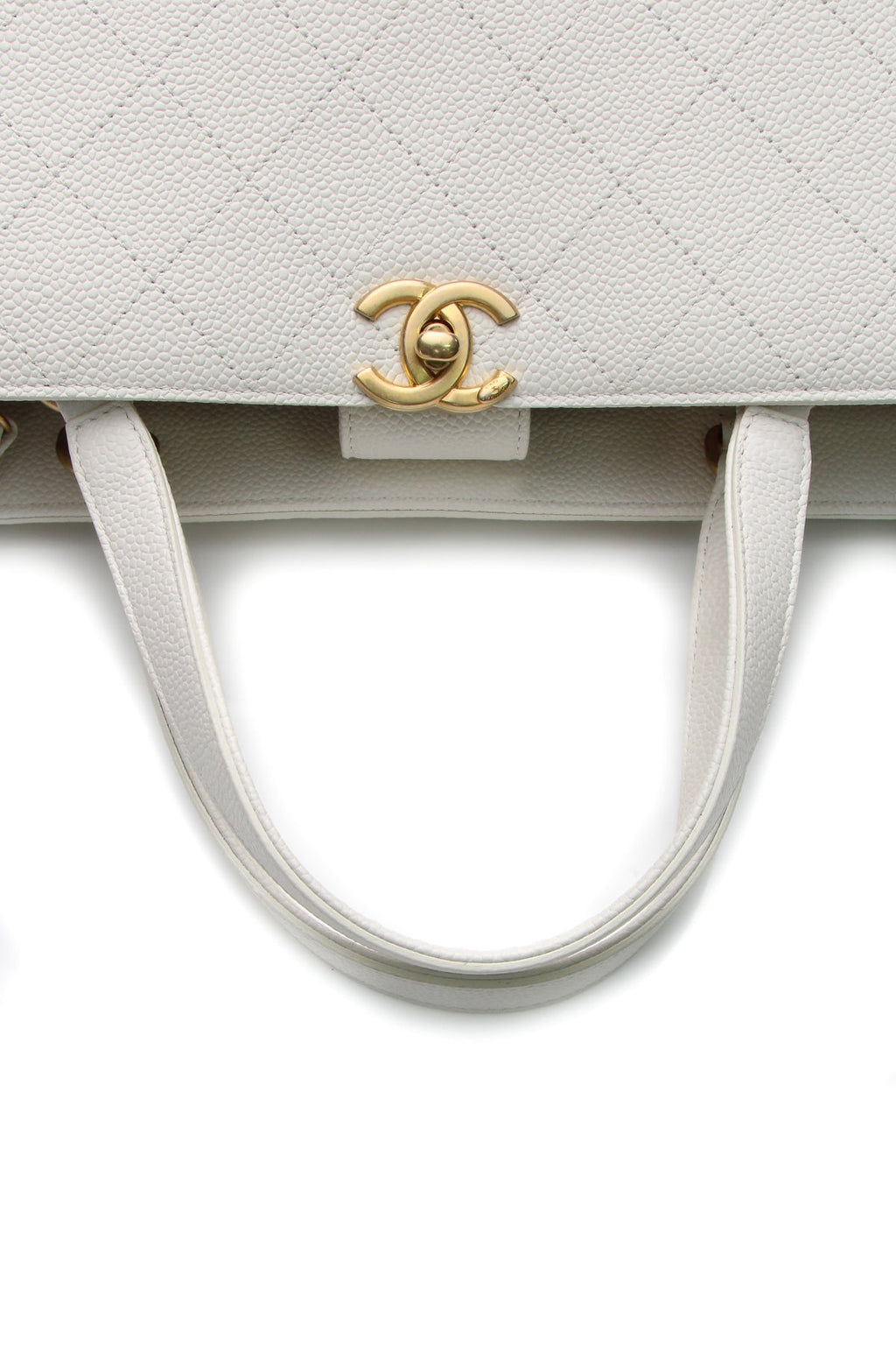 Large Shopping Tote Bag - White