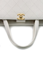 Large Shopping Tote Bag - White