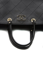 Small Side Chain Shopping Tote Bag - Black