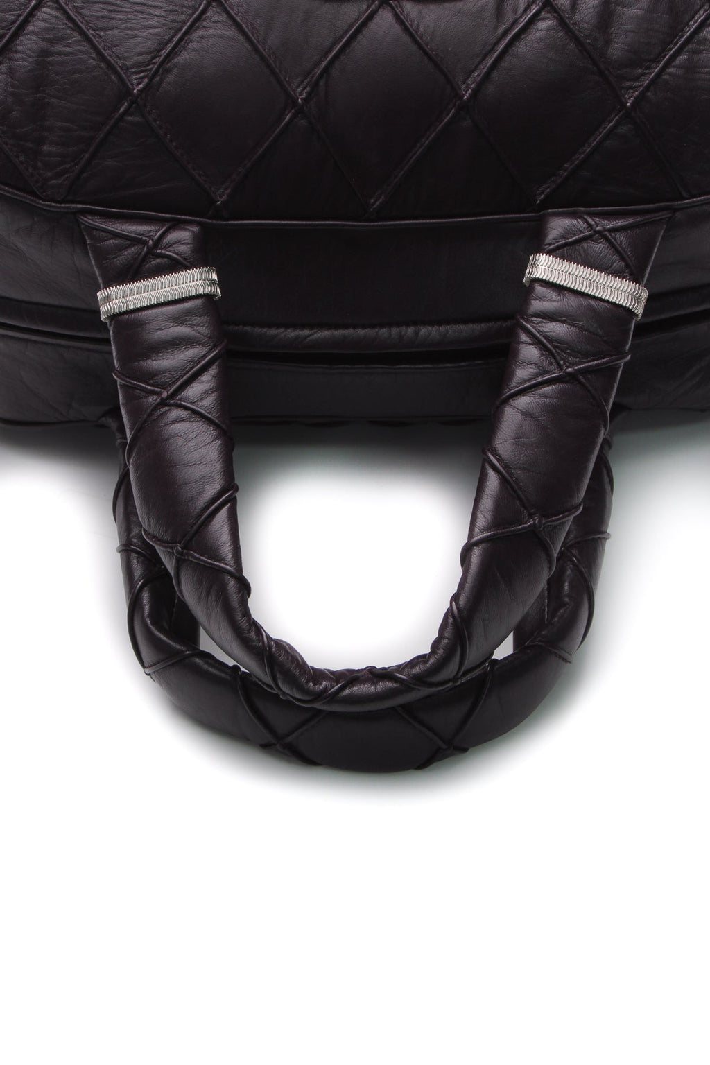 Quilted CC Bowler Bag - Purple