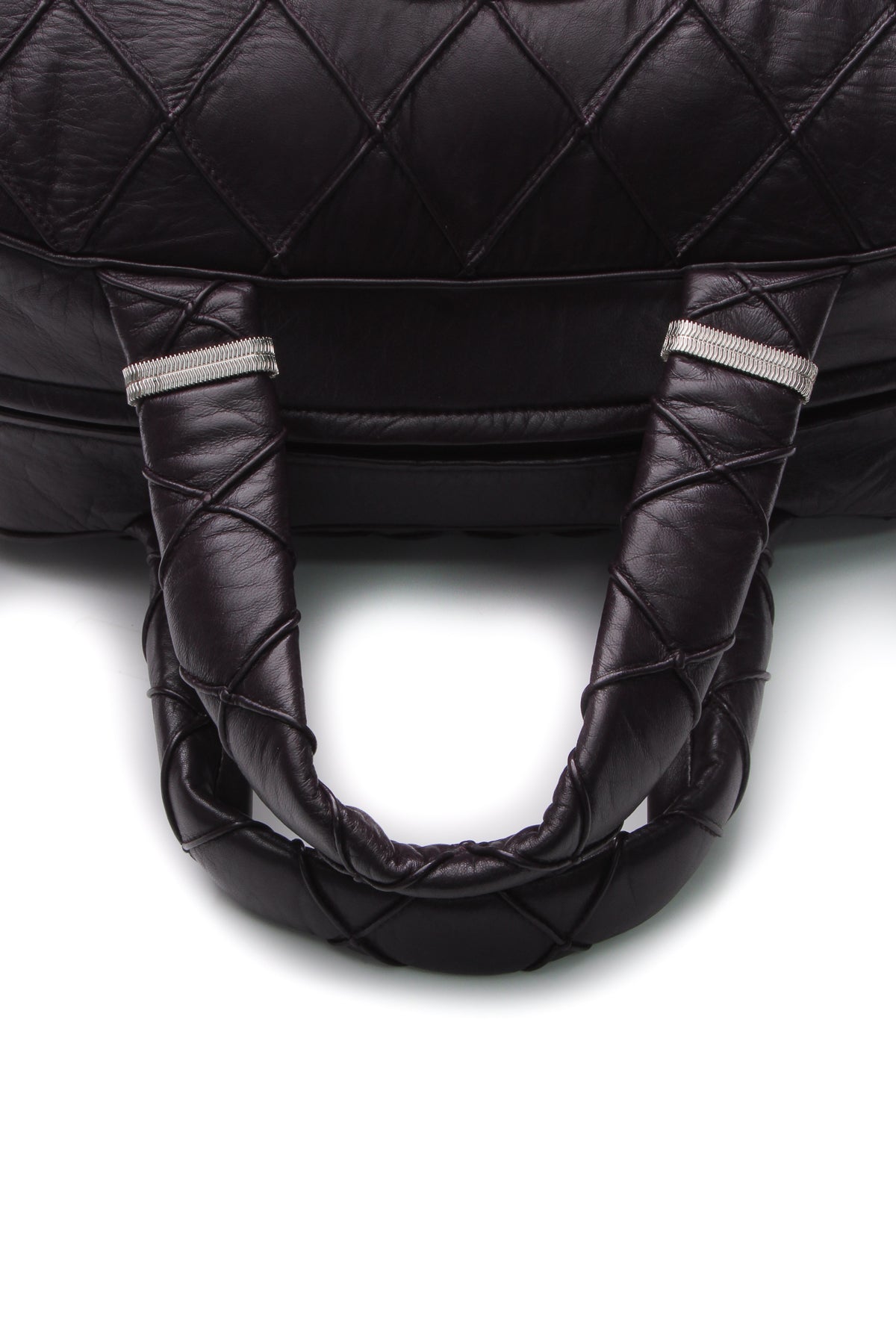 Quilted CC Bowler Bag - Purple