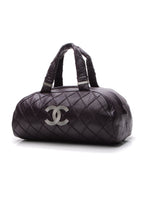 Quilted CC Bowler Bag - Purple