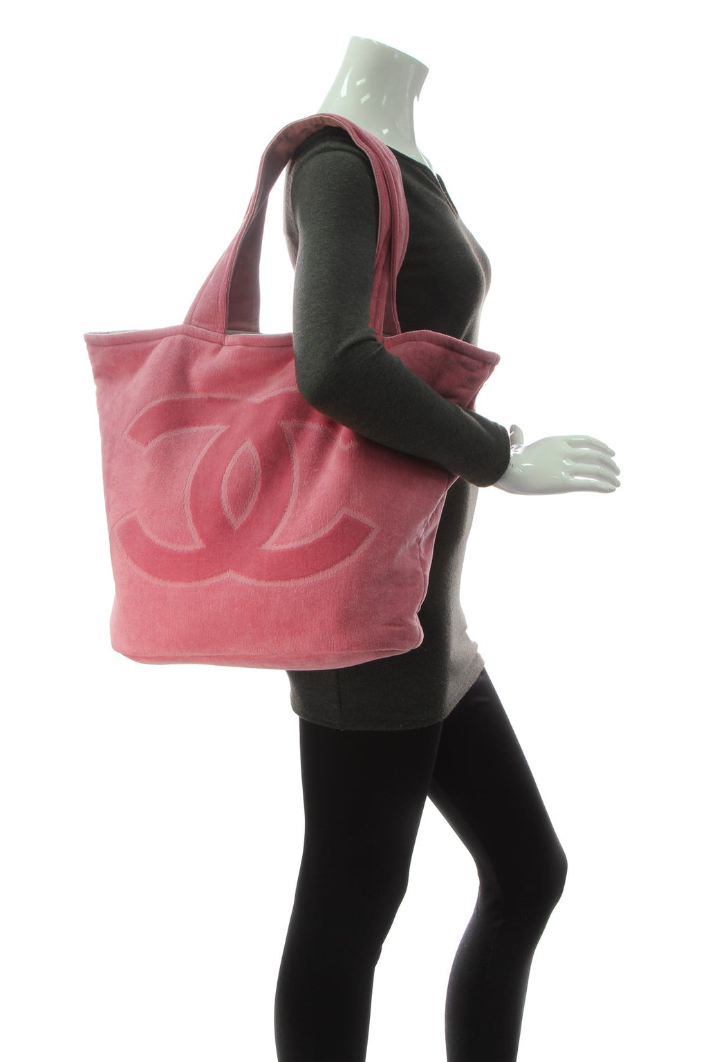 Reversible Beach Towel Tote Bag Set - Pink