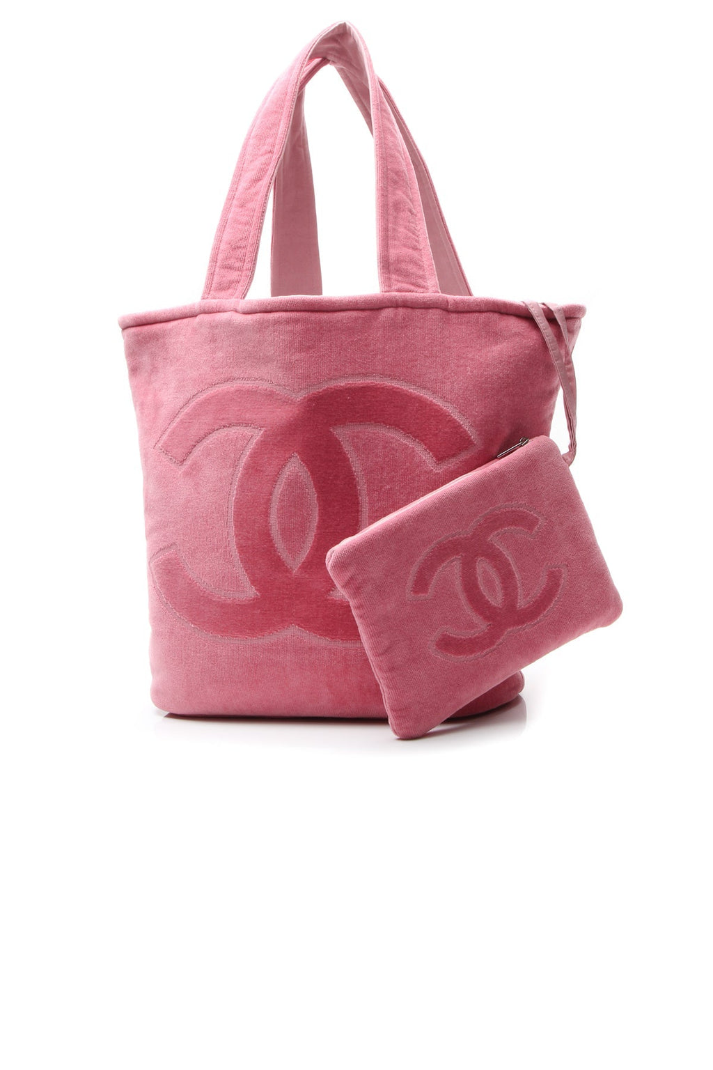 Reversible Beach Towel Tote Bag Set - Pink