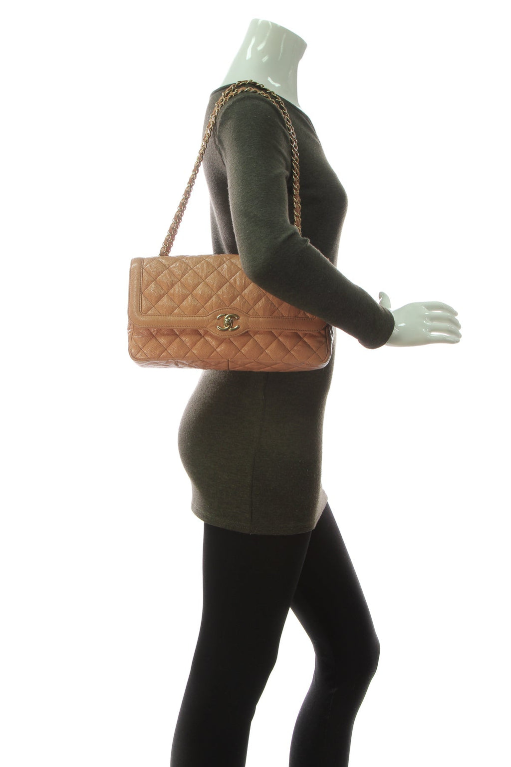 Mademoiselle Chic Flap Bag - Caramel
