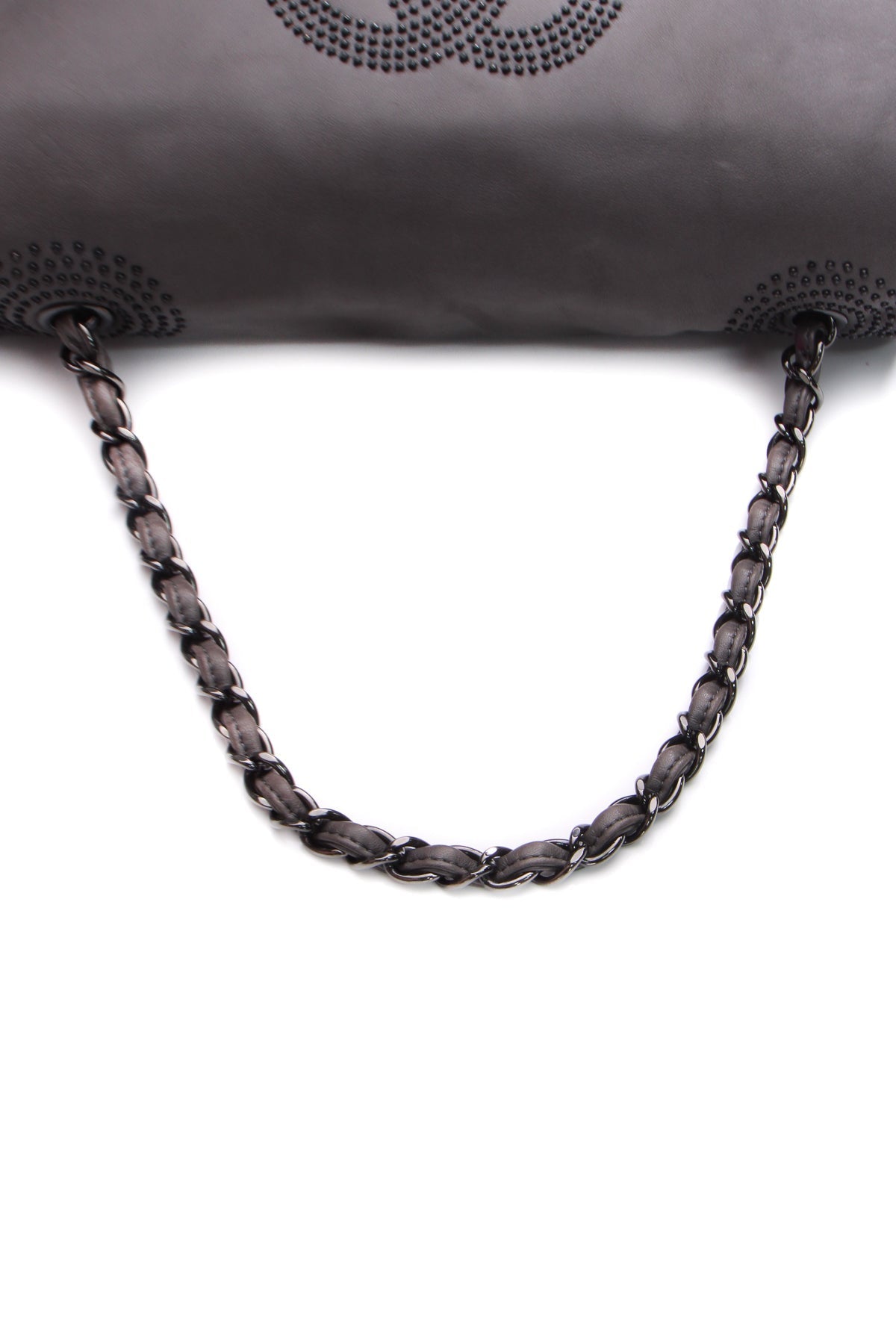Studded CC Flap Bag - Gray