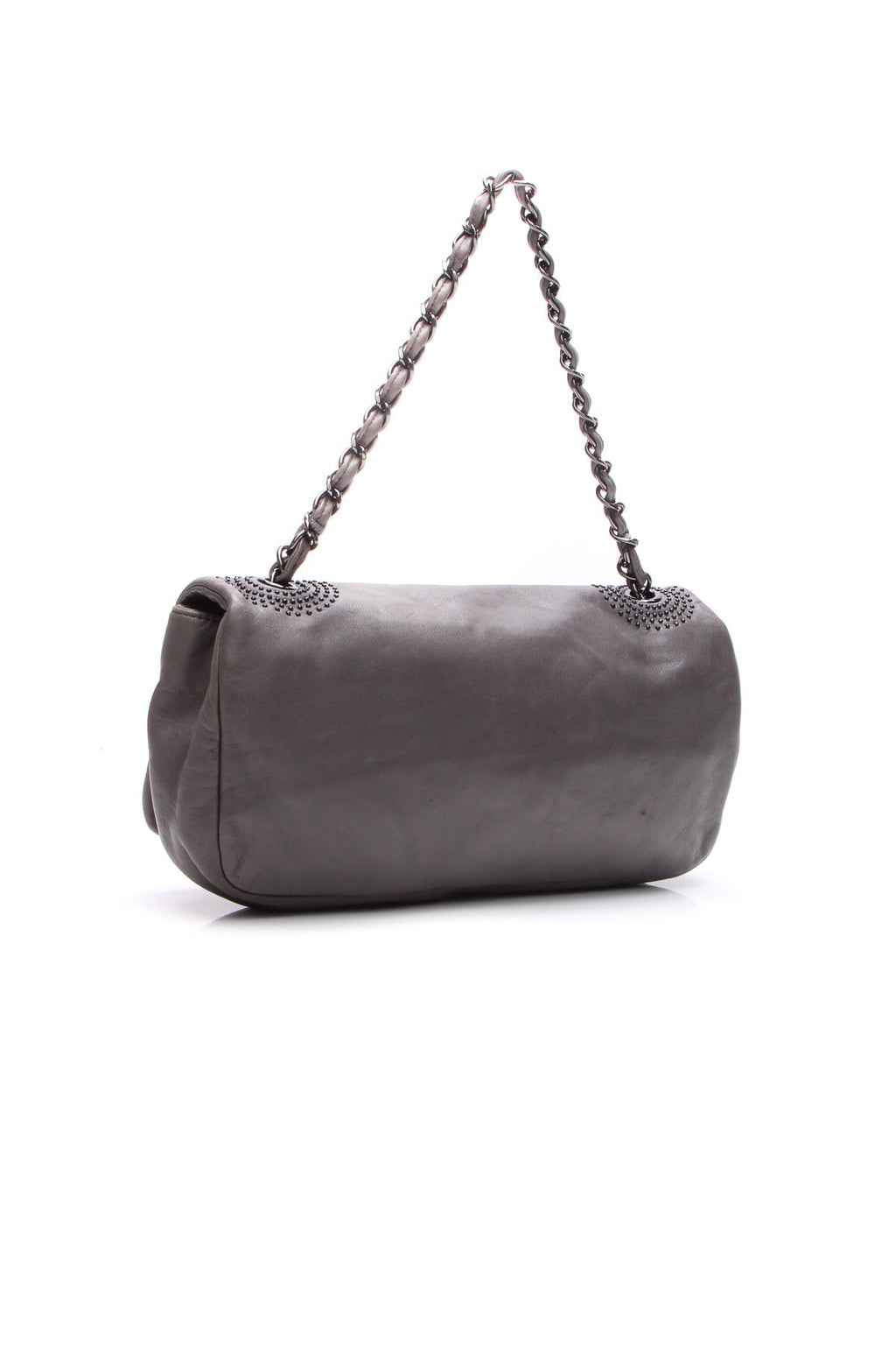 Studded CC Flap Bag - Gray