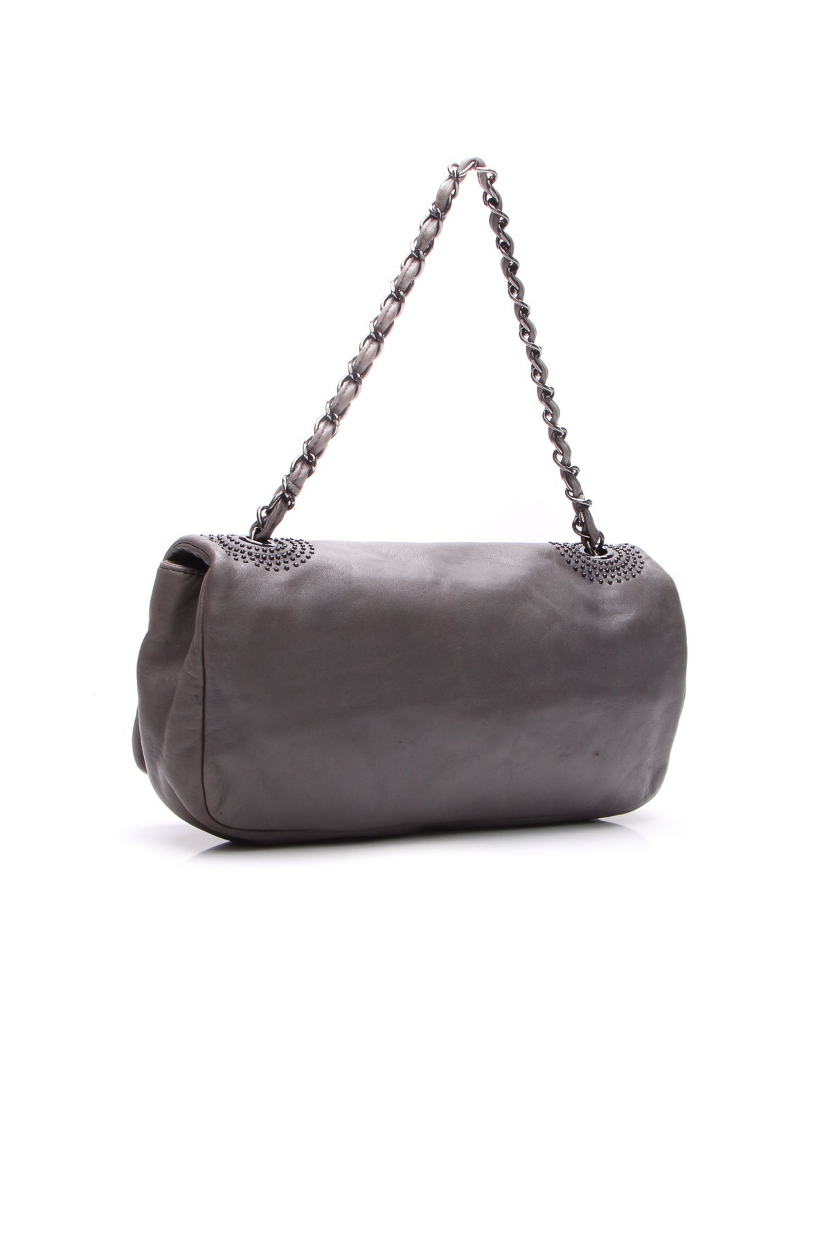 Studded CC Flap Bag - Gray