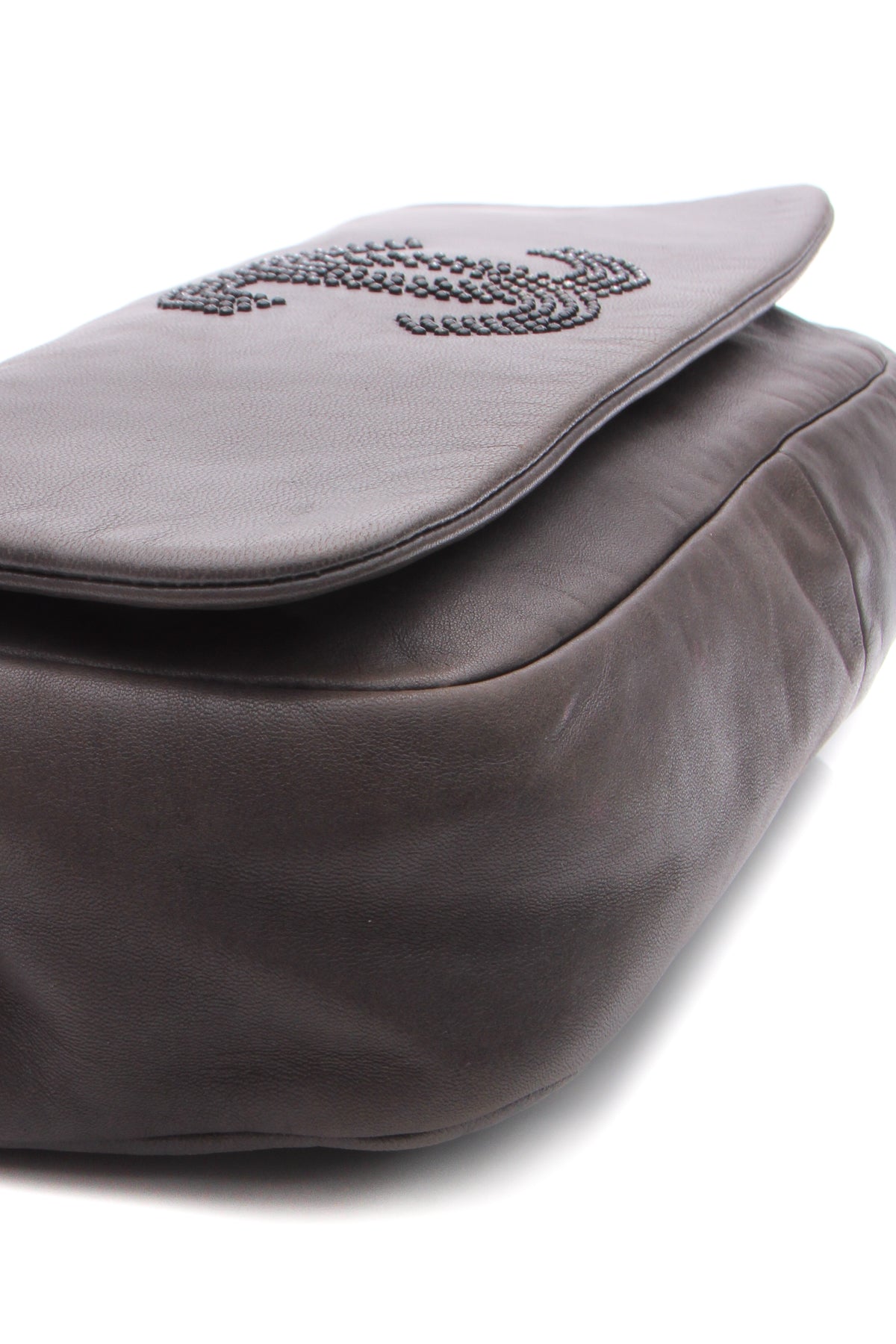 Studded CC Flap Bag - Gray