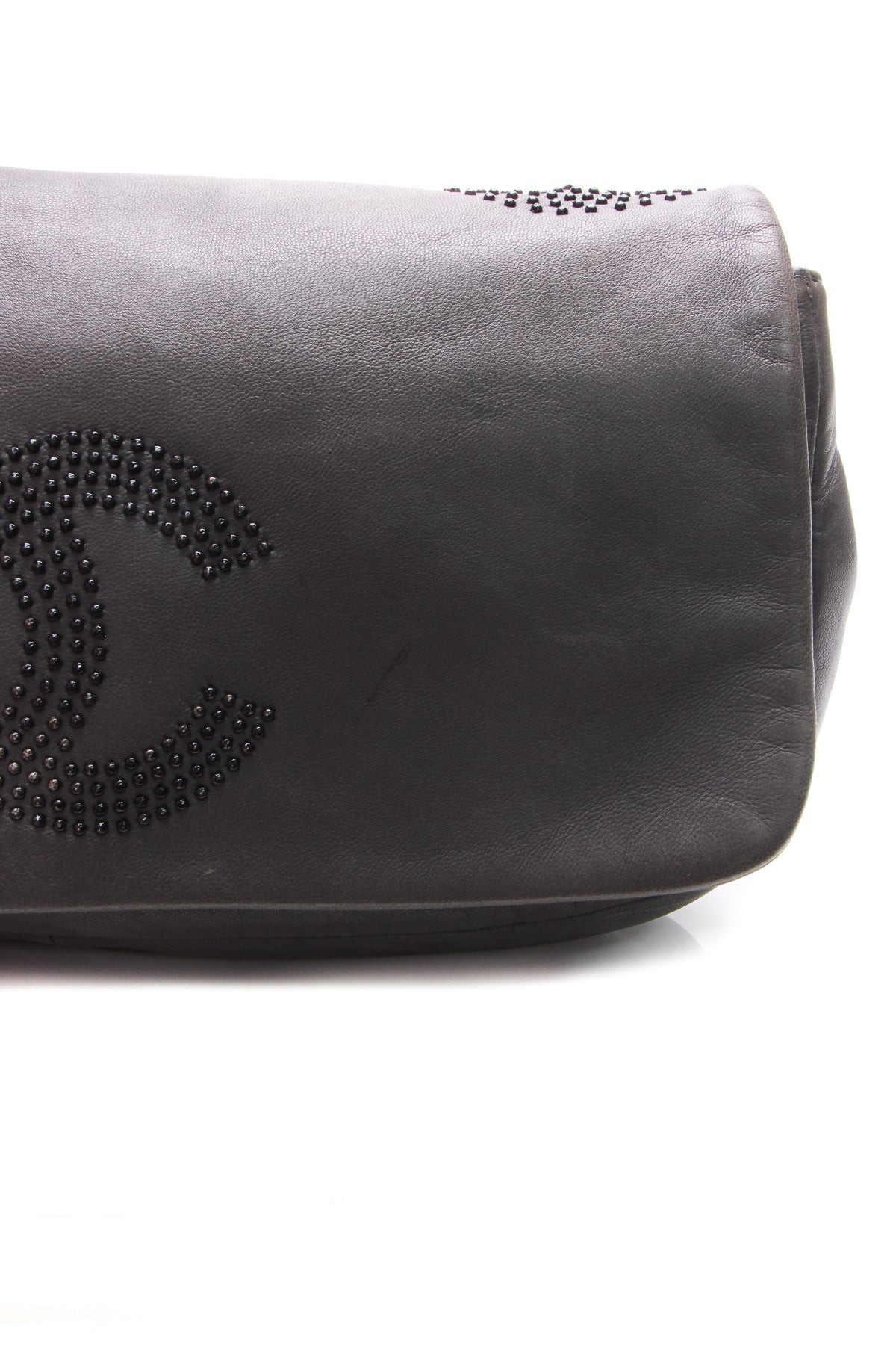 Studded CC Flap Bag - Gray