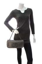 Studded CC Flap Bag - Gray