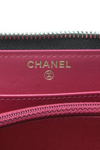 Quilted 19 Zip-Around Wallet - Black