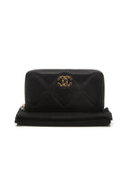 Quilted 19 Zip-Around Wallet - Black